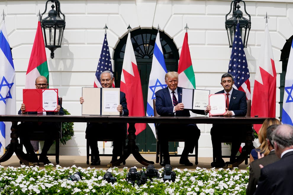 UAE and Israeli flags side by side, illustrating UAE Netanyahu election travel policy