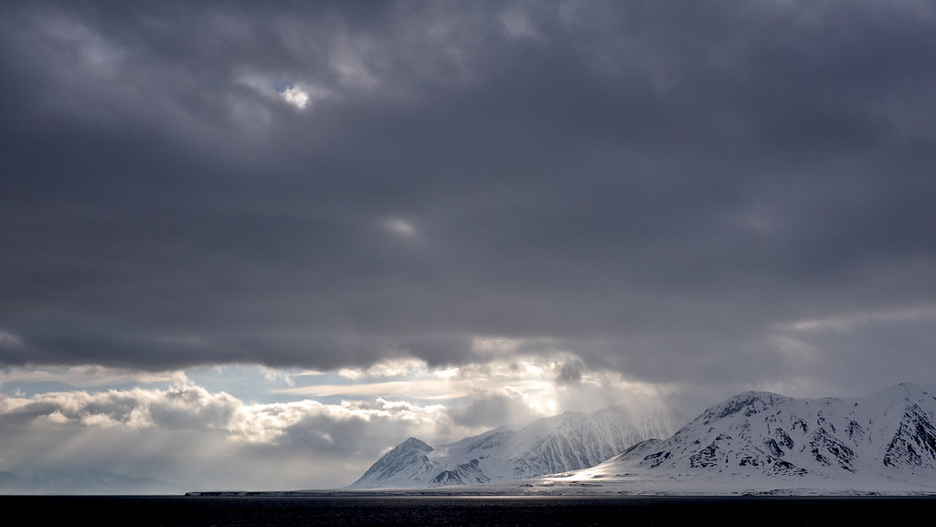 Arctic coastline near Svalbard where undersea cable sabotage was rehearsed
