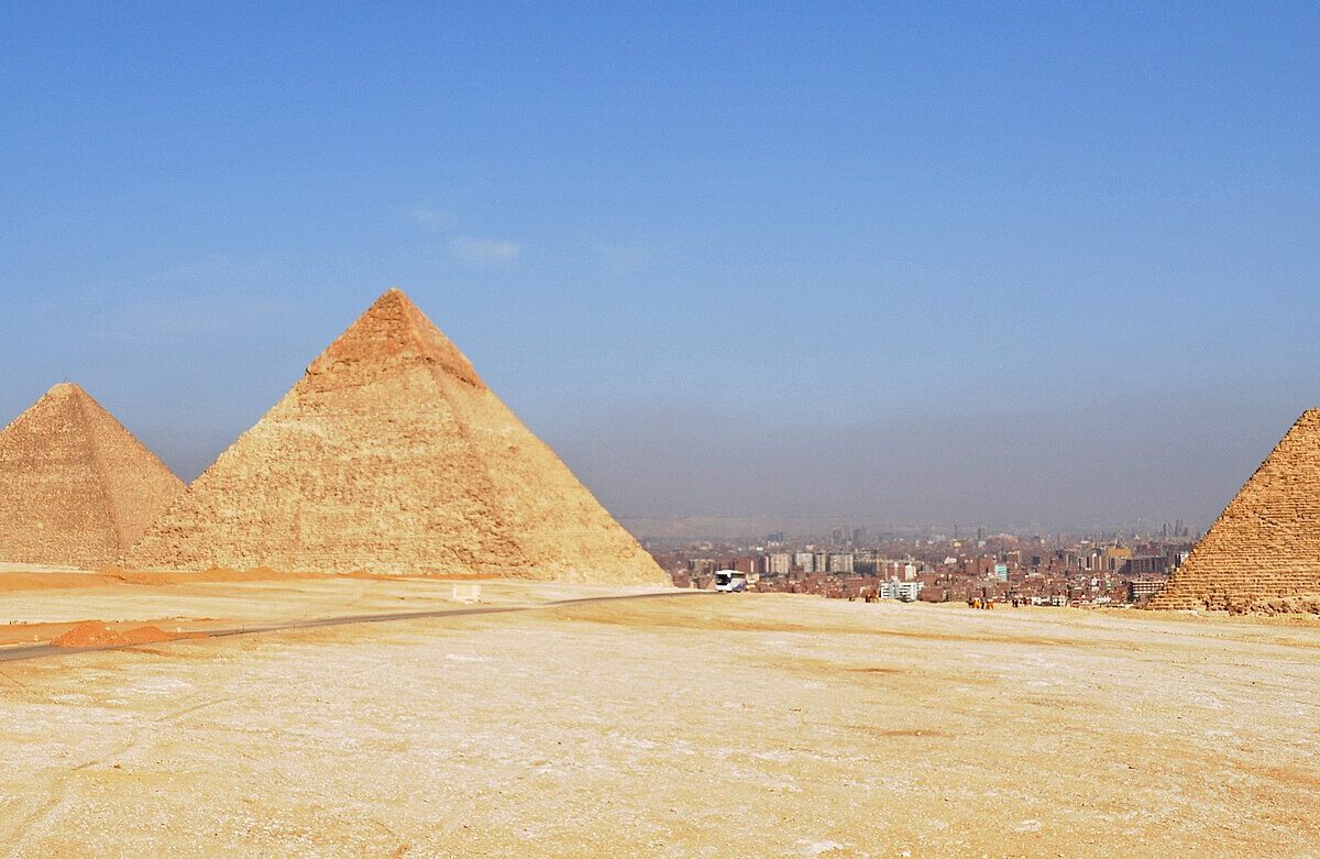Pyramids of Giza skyline during the Xi Jinping Egypt visit