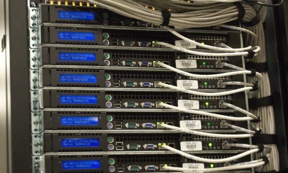 Data center server rack illustrating cloud growth in Alphabet Q3 2026 earnings