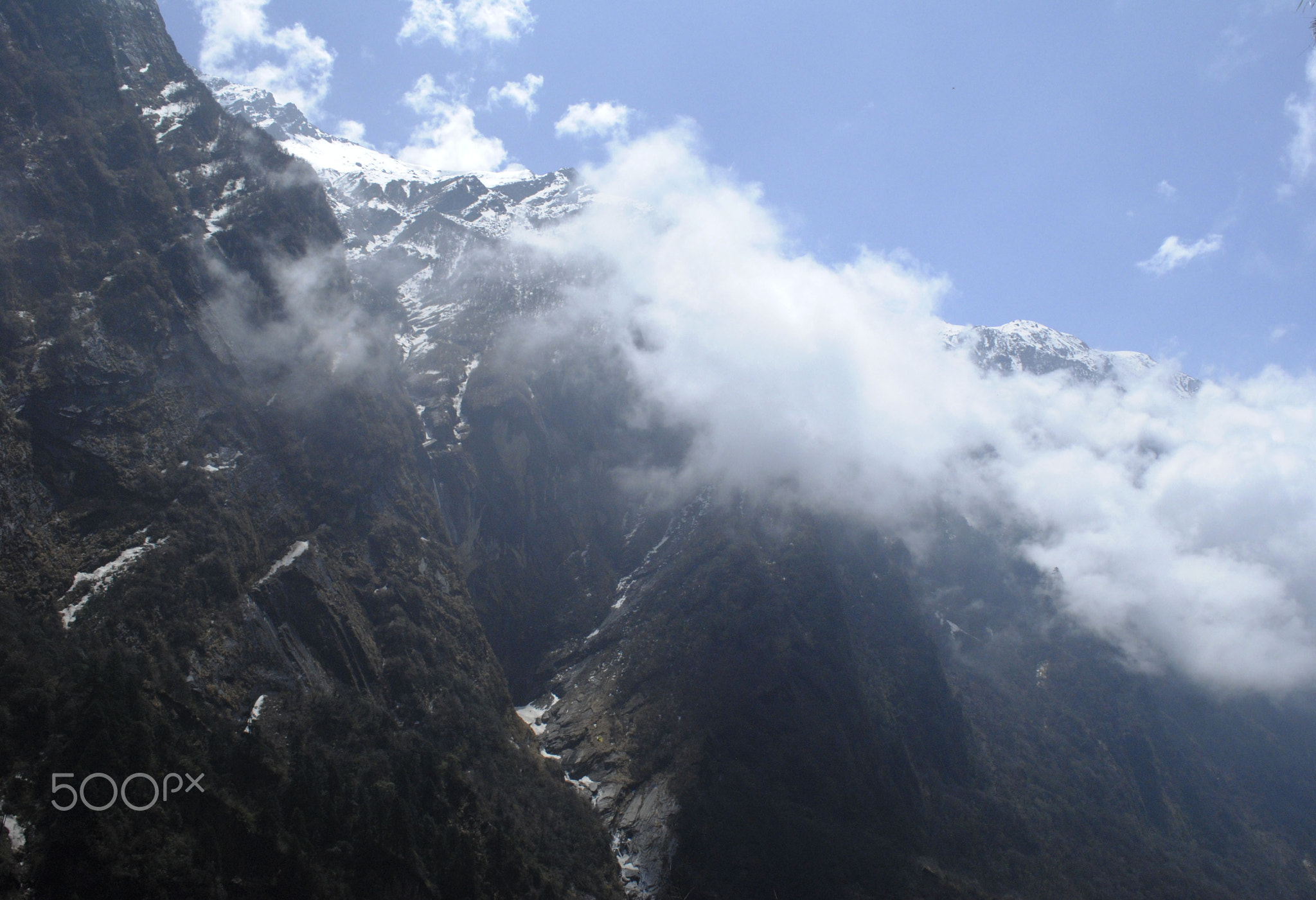Himalayan trekking trail near where Nepal floods foreign trekkers were stranded in Gorkha
