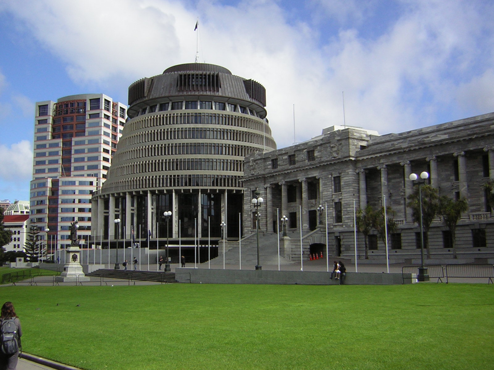 The Beehive in Wellington, the backdrop to the New Zealand 2026 election