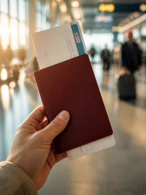 Passport and boarding pass