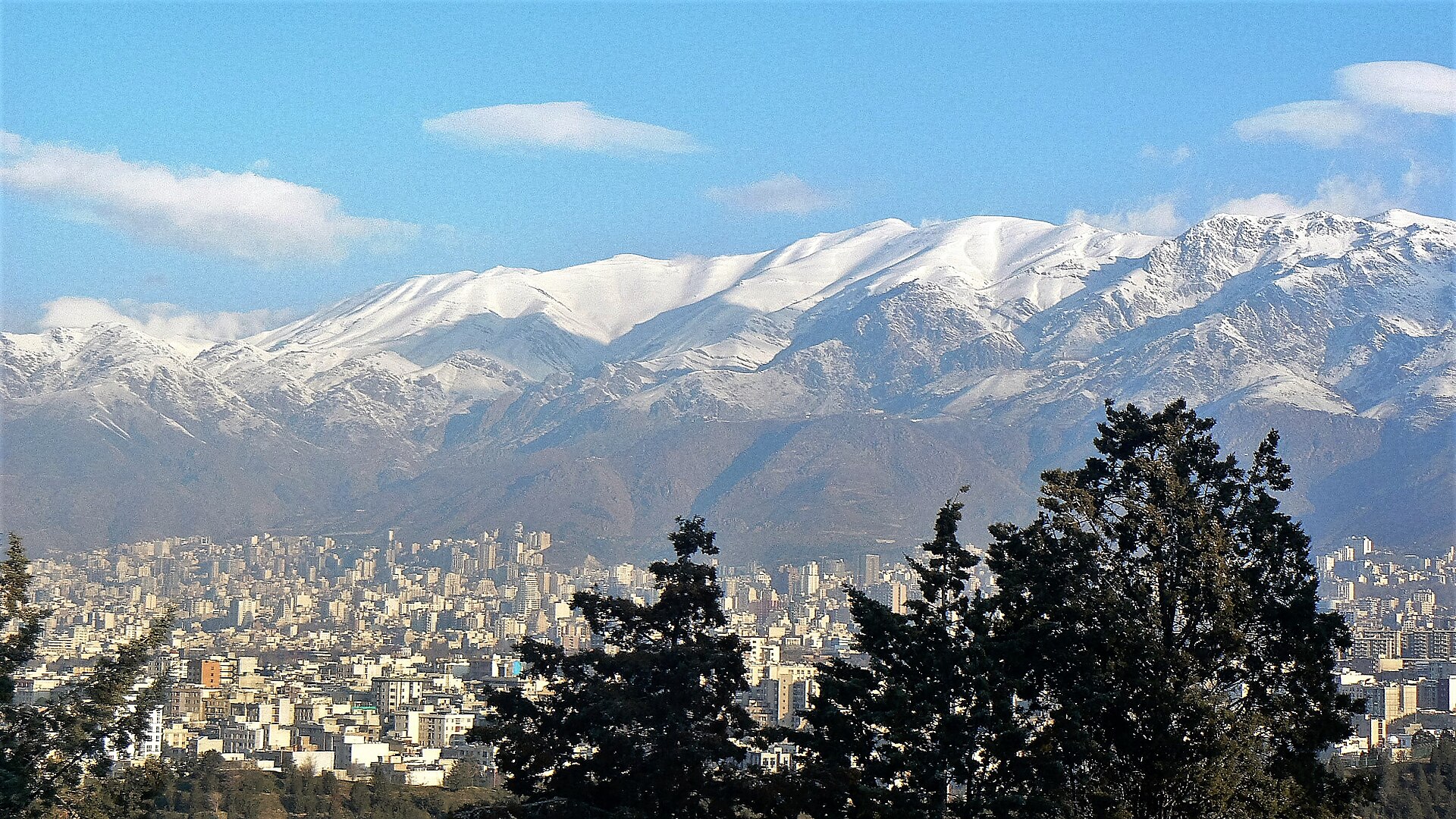 Tehran skyline amid US Iran diplomatic talks