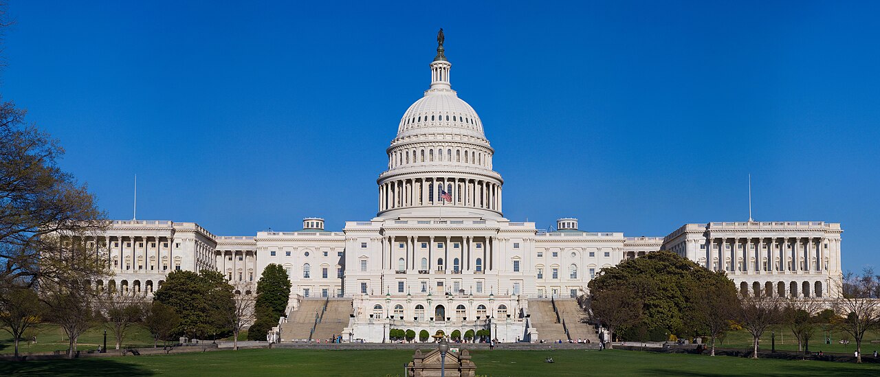 The US Capitol, where public charge law is set, shown for the US public charge rule explainer